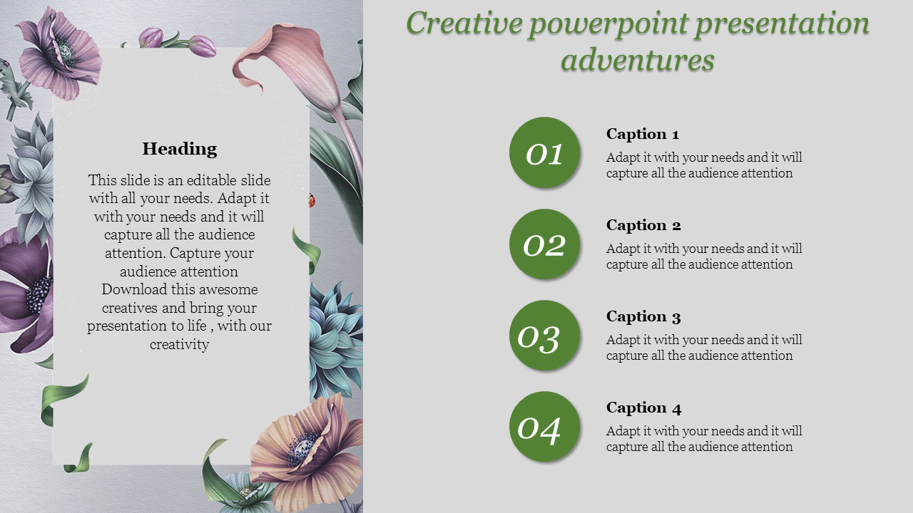 Four Stage Creative PowerPoint Presentation Designs